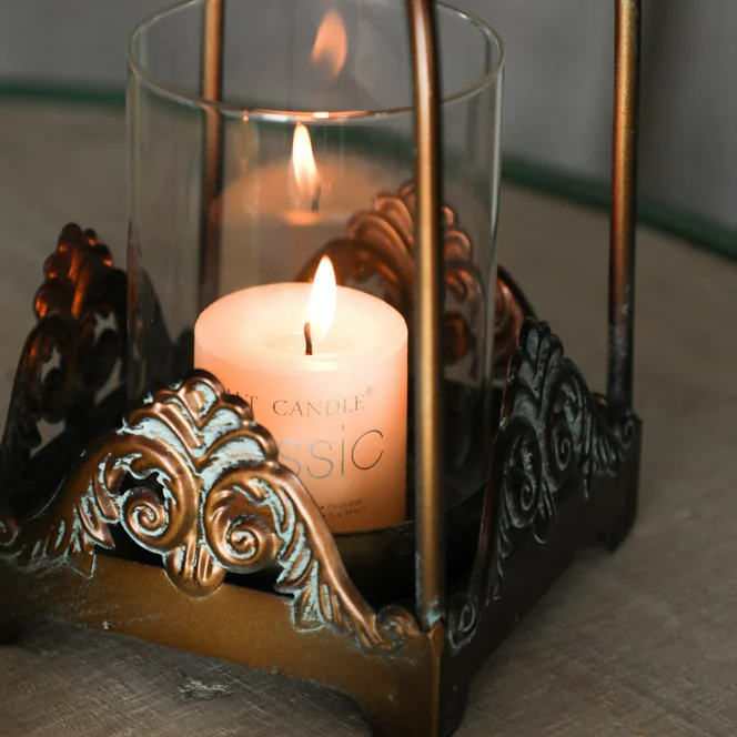 Wrought Iron Hanging Bird Cage Lantern