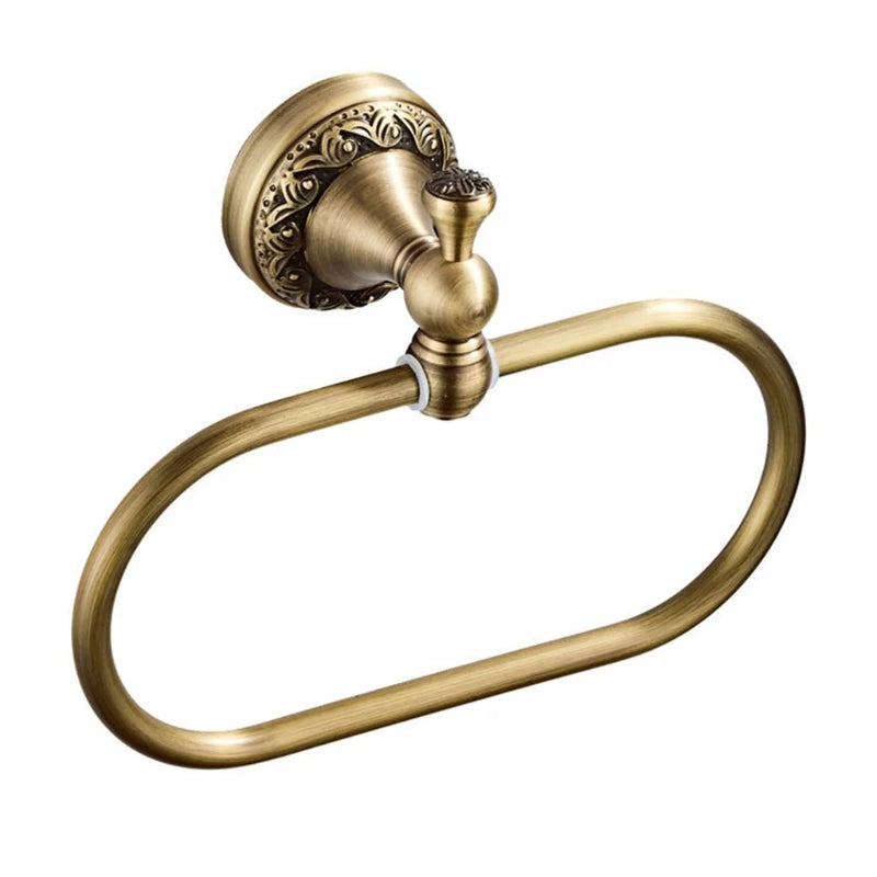 Oval Brass Towel Ring