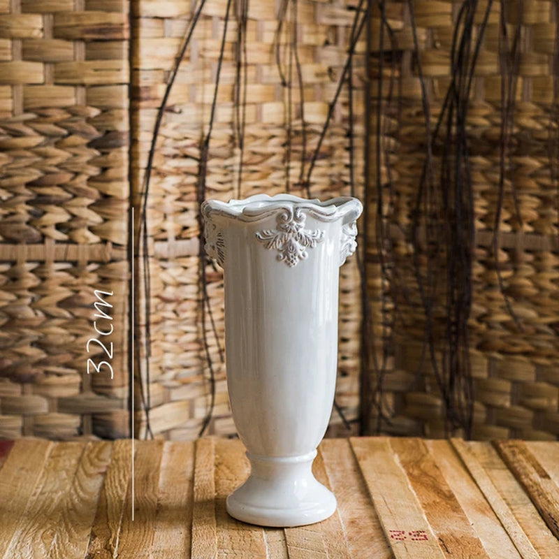 Decorative Glazed Porcelain Flower Vase