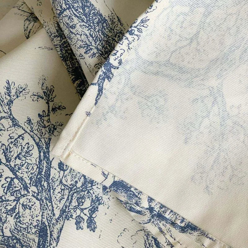 Toile de Jouy Tablecloth in Blue