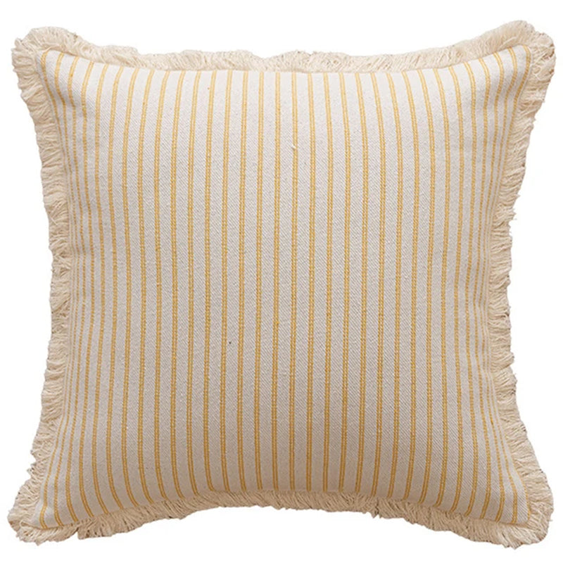 Cotton Linen Striped Cushion Cover