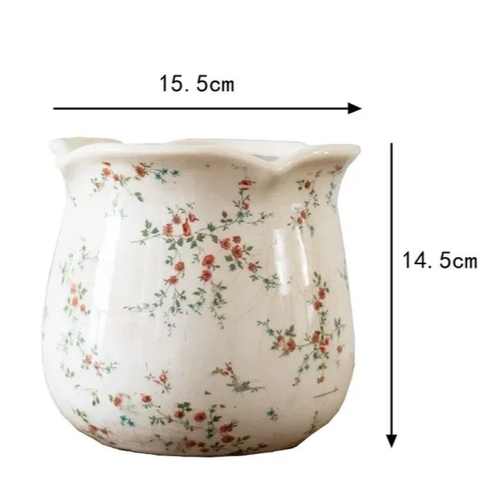 Floral Pattern Flower Vase 